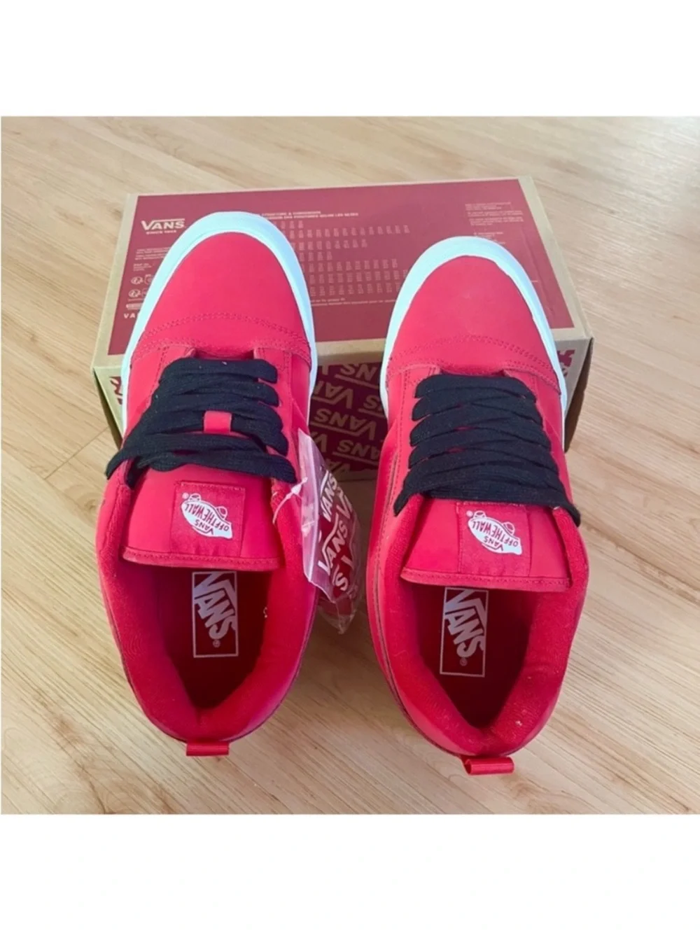 Vans Knu Skool VNO00D6CREB Red Black Women 9.5US
